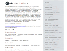 Tablet Screenshot of codeforartists.com